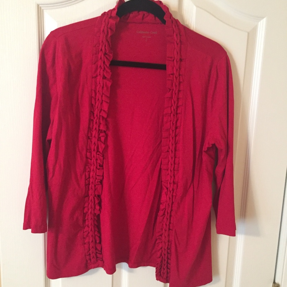 * $5 with  $15+ bundle * Coldwater Creek red cardigan size small